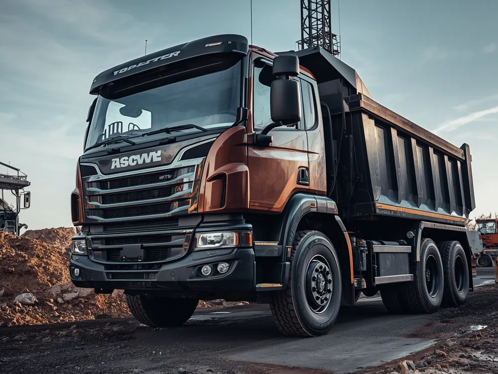 Dump truck owned and operated by Mashriq Engineering Construction Company, Afghanistan